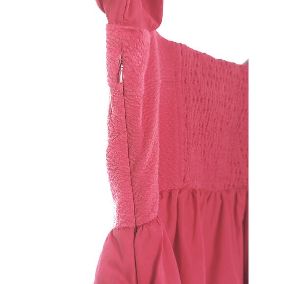 Anthropologie Red Puff-Sleeve Sweetheart Mini Dress - New - Medium - Picture 13 of 14